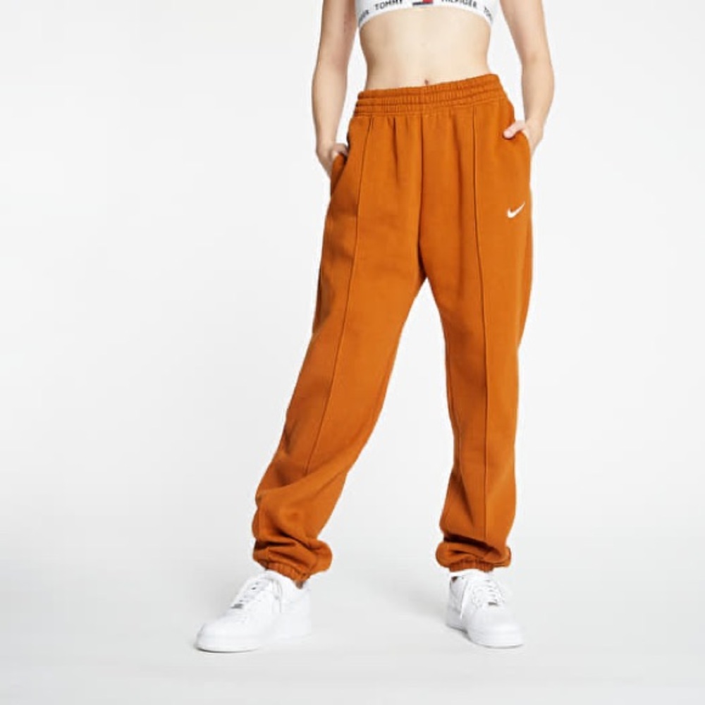 Nike Tech Fleece Orange Joggers Sweatpants - Picture 9 of 9